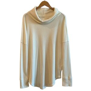 Maeve - Anthropologie Thermal Long Sleeve Cowl Neck Ivory Sweater  X-Large